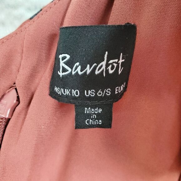 Bardot one sleeve floral faux wrap mini dress Womens Size 6 small - Picture 4 of 9